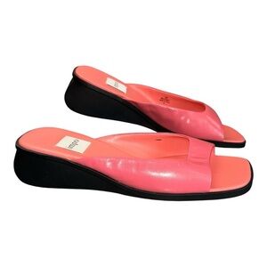 IMPO Women’s Coral Salmon Wedge Slide Sandals  Size 10 New